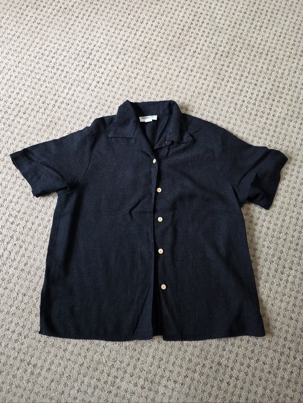 Heritage Road Black Short-Sleeve Button Down Shirt